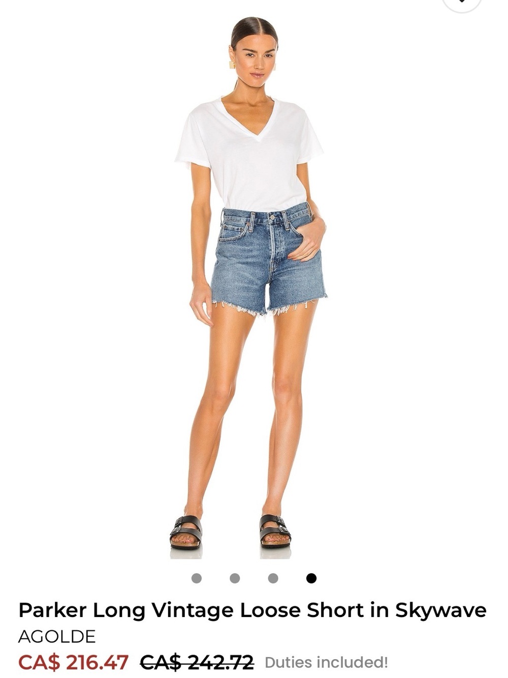 AGOLDE Parker Long Vintage Loose Short in Skywave
